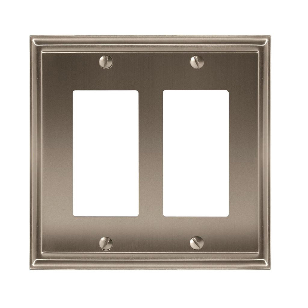 AMEROCK Mulholland GFI Rocker Wall Plate in Satin Nickel (+3 Styles)
