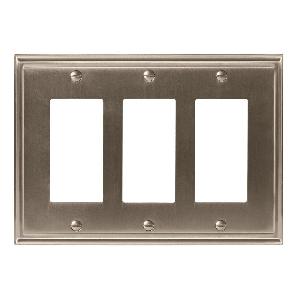 AMEROCK Mulholland GFI Rocker Wall Plate in Satin Nickel (+3 Styles)