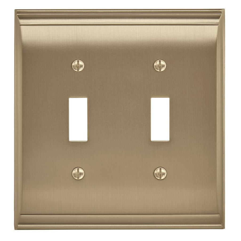 AMEROCK Candler Toggle Switch Wall Plate in Golden Champagne (+3 Styles)