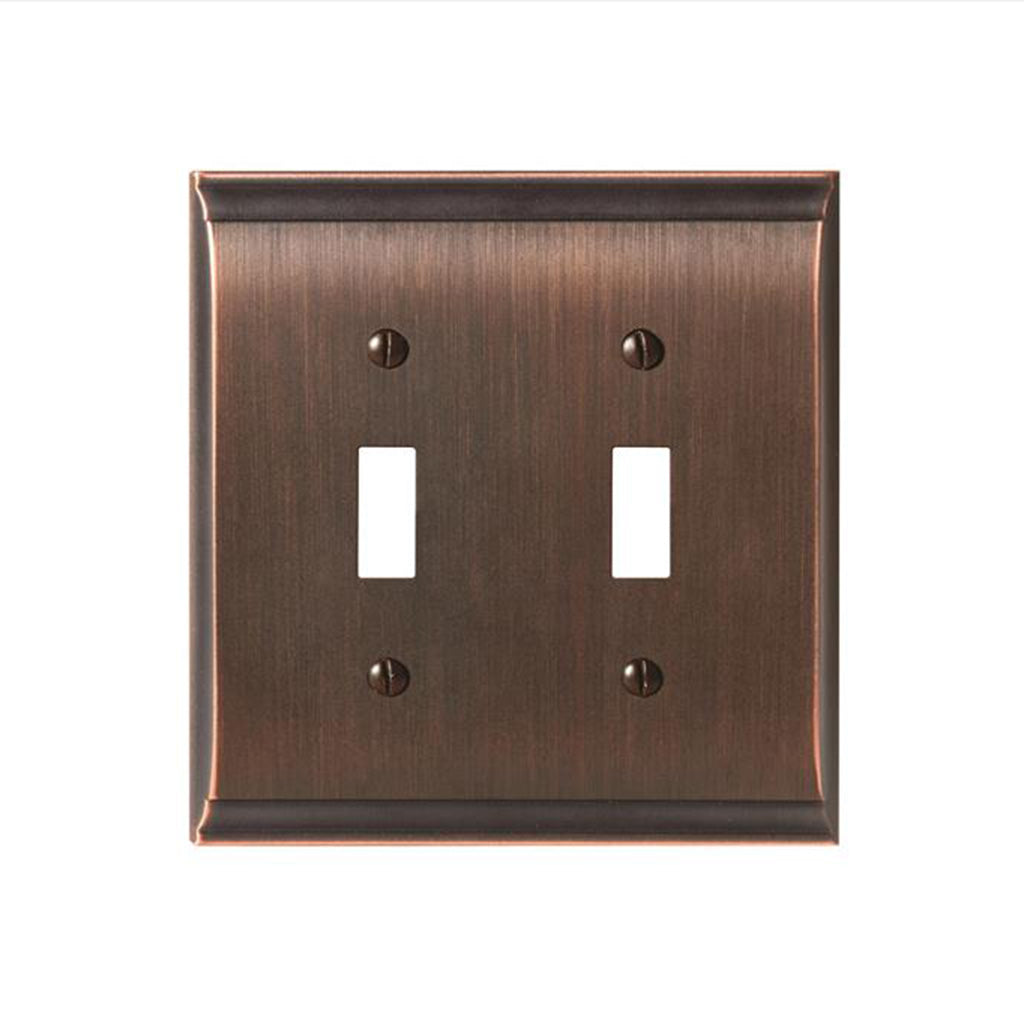 AMEROCK Candler Toggle Switch Wall Plate in Oil Rubbed Bronze (+3 Styles)