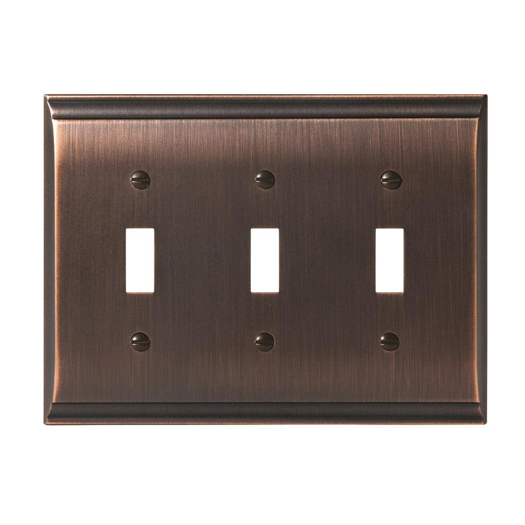 AMEROCK Candler Toggle Switch Wall Plate in Oil Rubbed Bronze (+3 Styles)