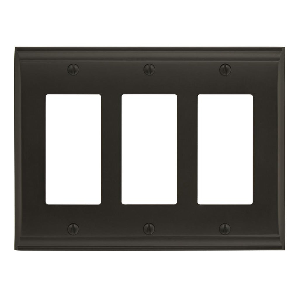 AMEROCK Candler GFI Rocker Wall Plate in Black Bronze (+3 Styles)