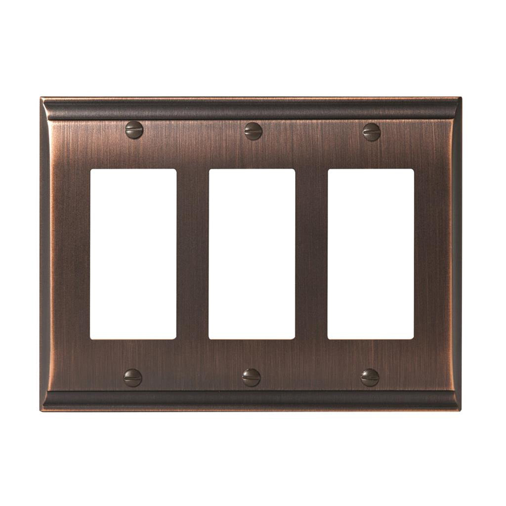 AMEROCK Candler GFI Rocker Wall Plate in Oil Rubbed Bronze (+3 Styles)