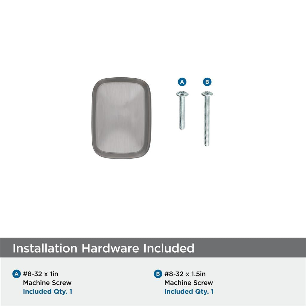 AMEROCK Revitalize 1-1/4" Length Rectangle Cabinet Knob in Satin Nickel BP55340G10 Hardware