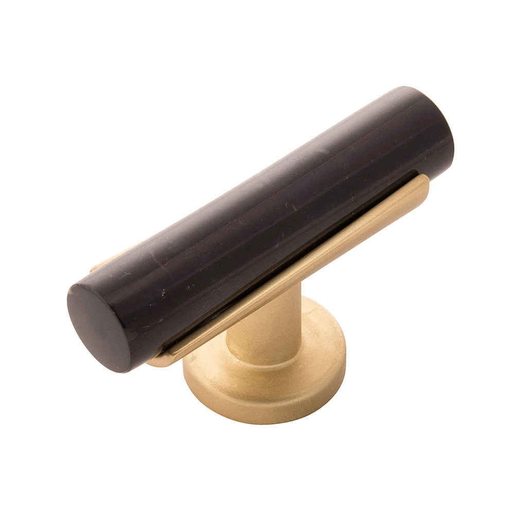 BELWITH KEELER Firenze Bar Cabinet Knob in Black and Brushed Golden Brass (+2 Sizes)