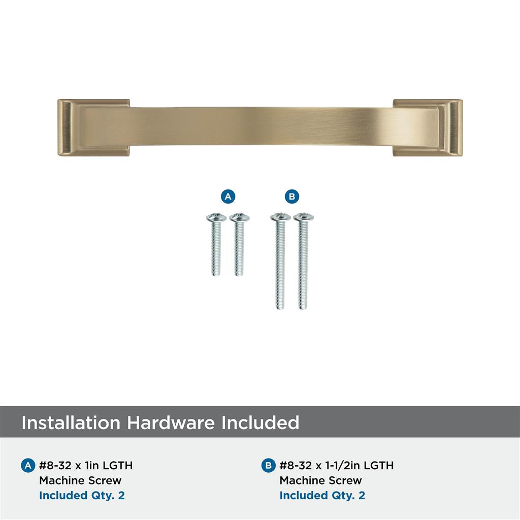 AMEROCK Candler Handle Cabinet Pull in Golden Champagne (+8 Sizes)