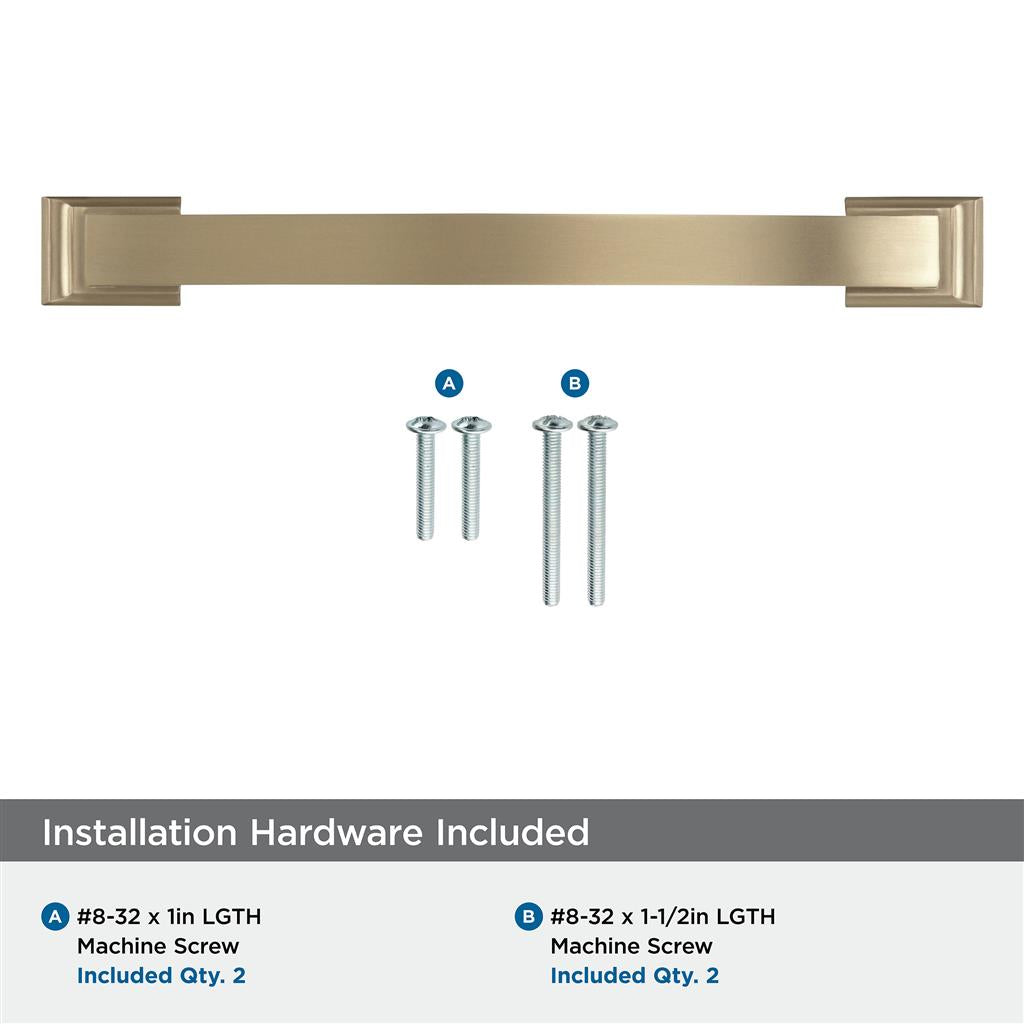 AMEROCK Candler Handle Cabinet Pull in Golden Champagne (+8 Sizes)
