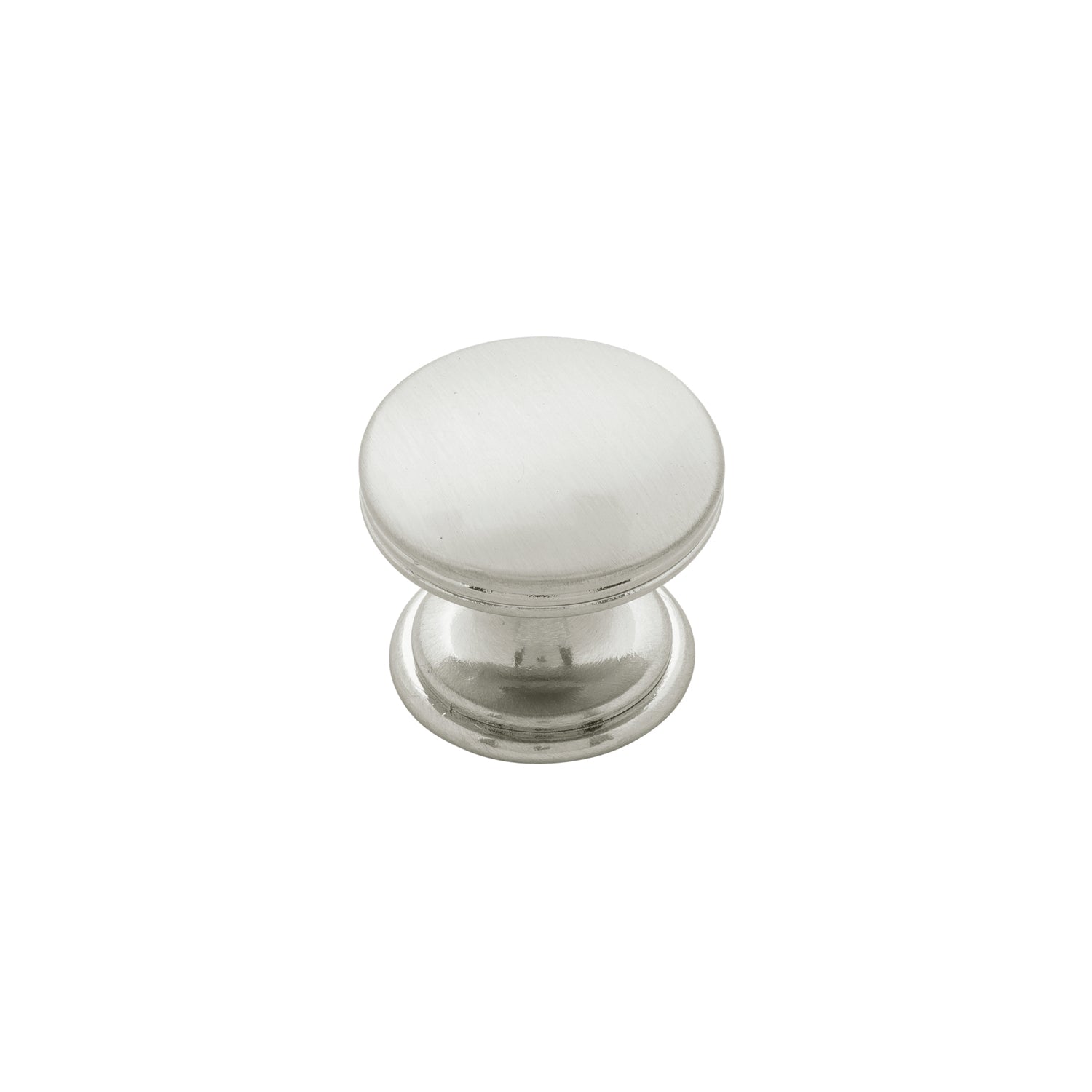 HICKORY American Diner Round Cabinet Knob in Satin Nickel (+2 Sizes)