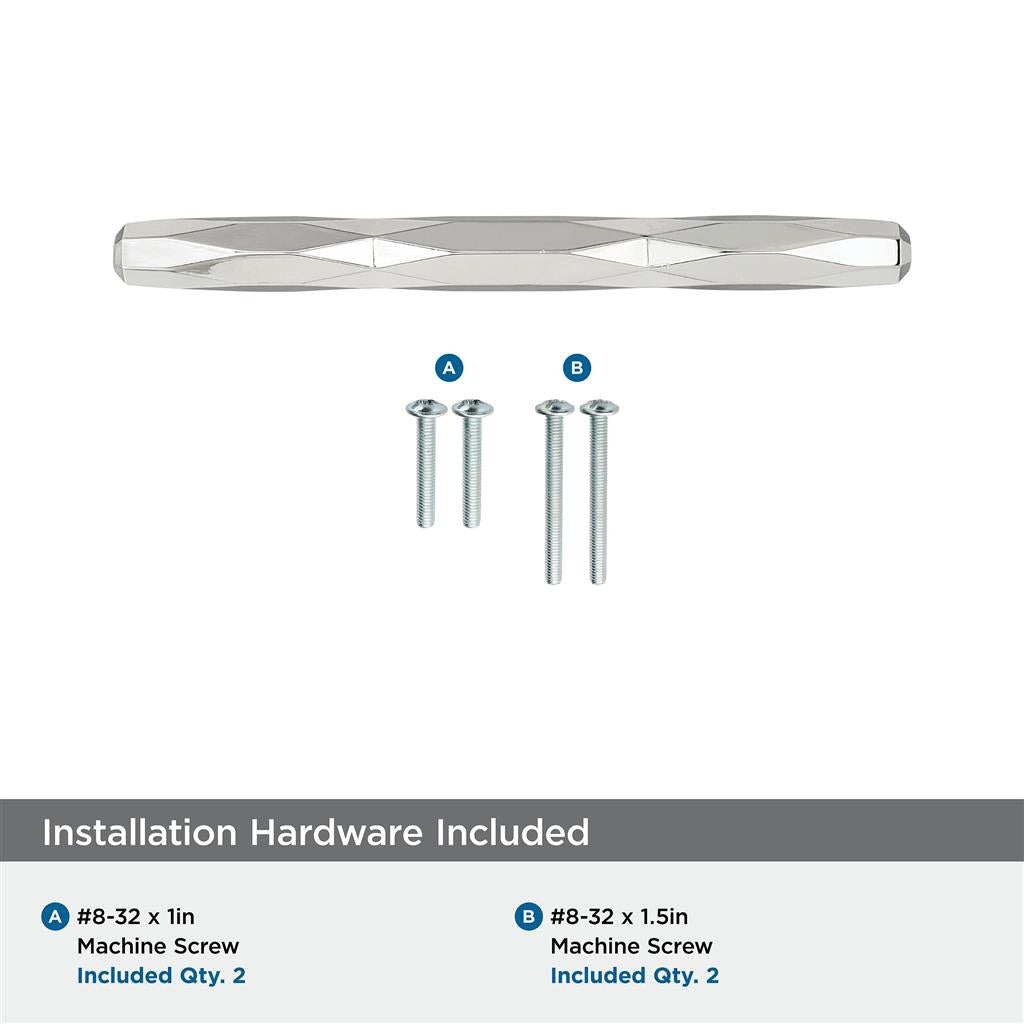 AMEROCK St. Vincent Geometric Bar Pulls in Polished Nickel (+6 Sizes)