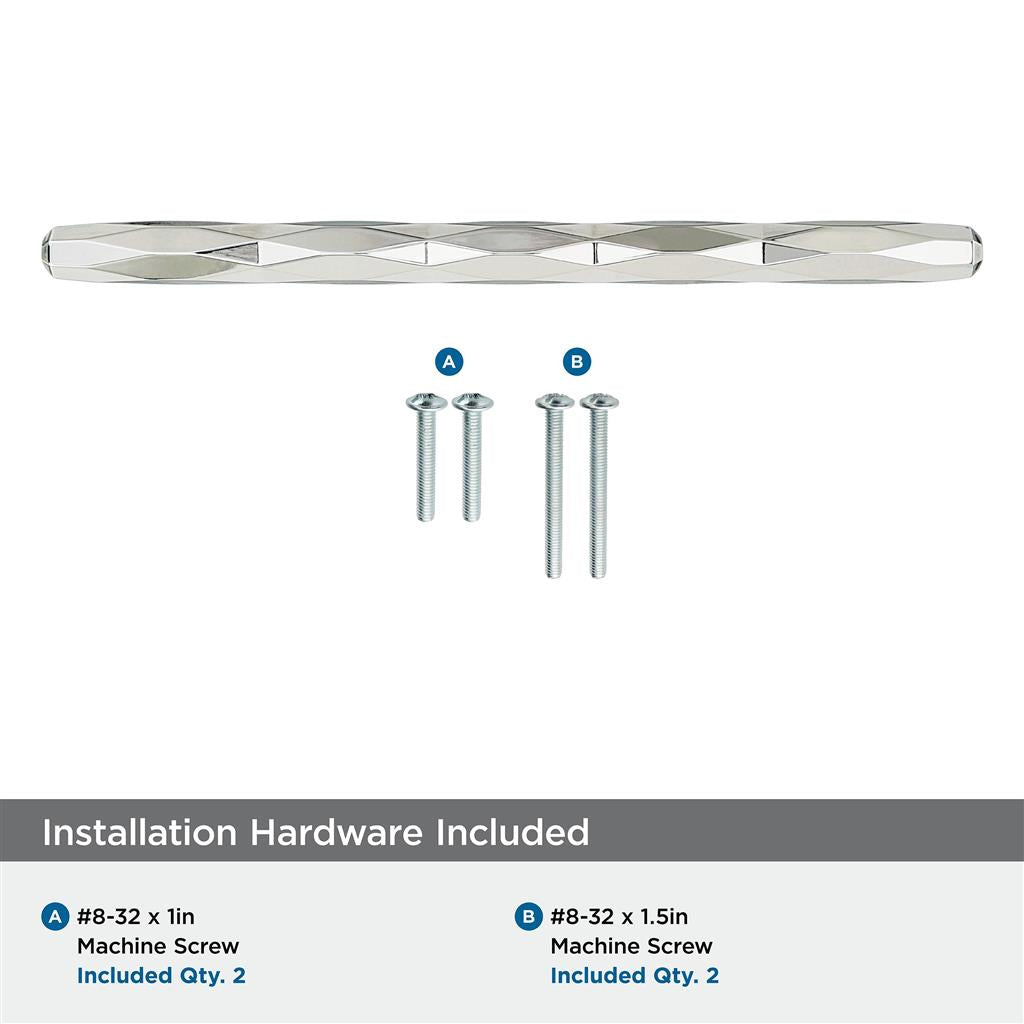 AMEROCK St. Vincent Geometric Bar Pulls in Polished Nickel (+6 Sizes)