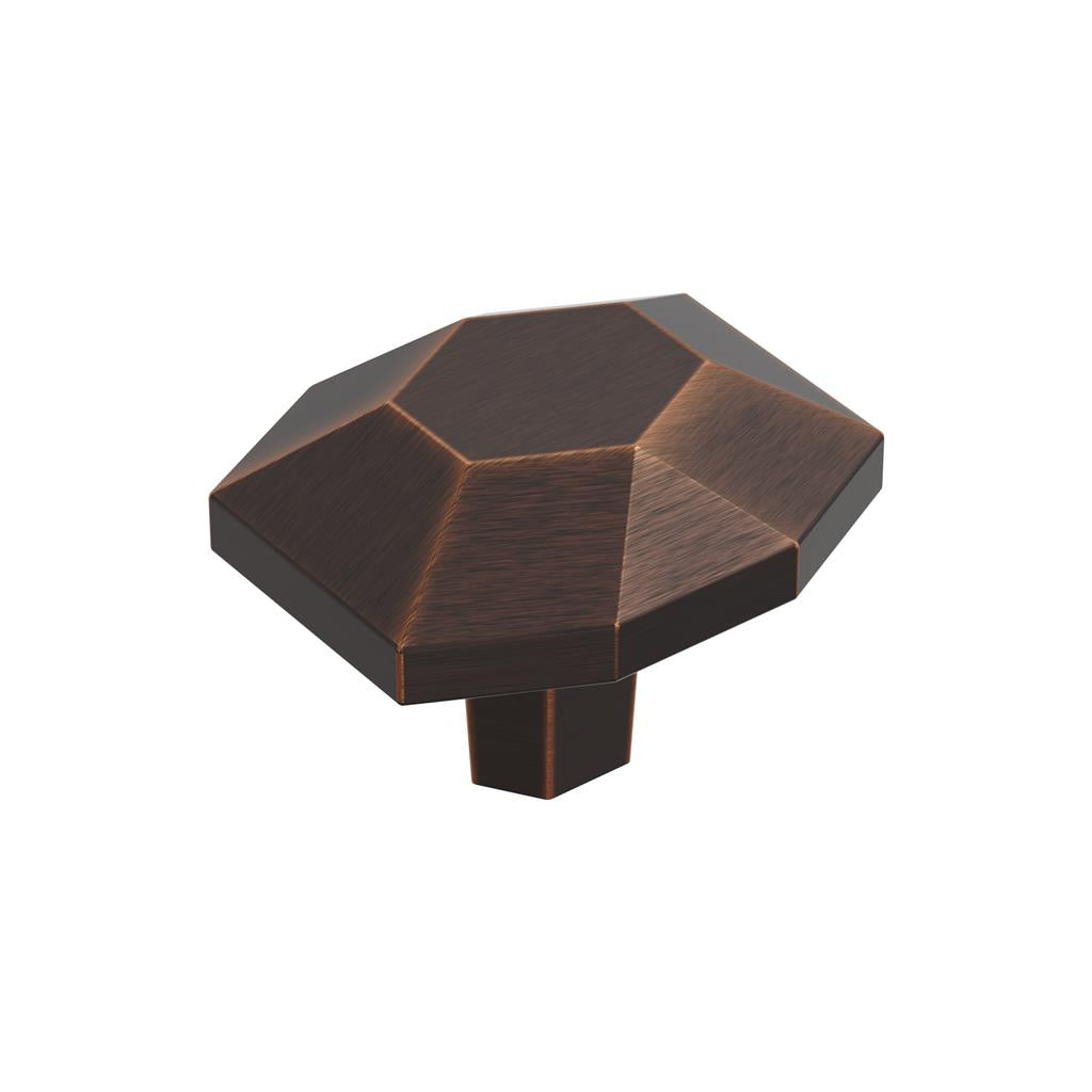 AMEROCK St. Vincent 1-5/8" Length Geometric Cabinet Knob in Oil Rubbed Bronze