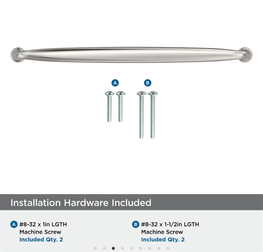 AMEROCK Kane Handle Pulls in Satin Nickel (+8 Sizes)