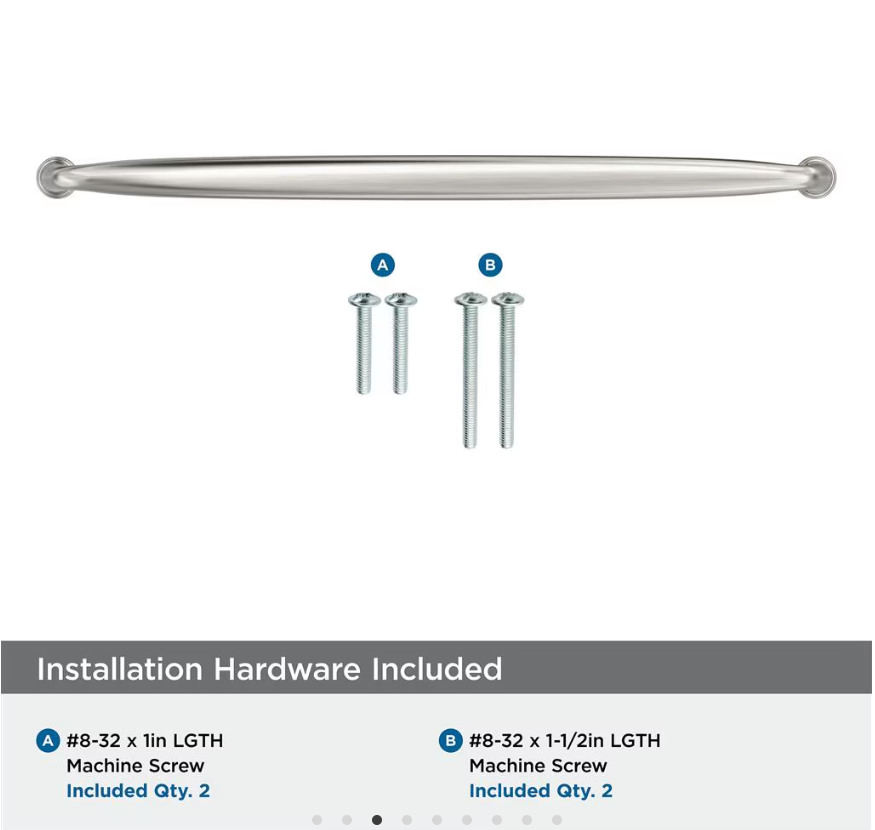 AMEROCK Kane Handle Pulls in Satin Nickel (+8 Sizes)