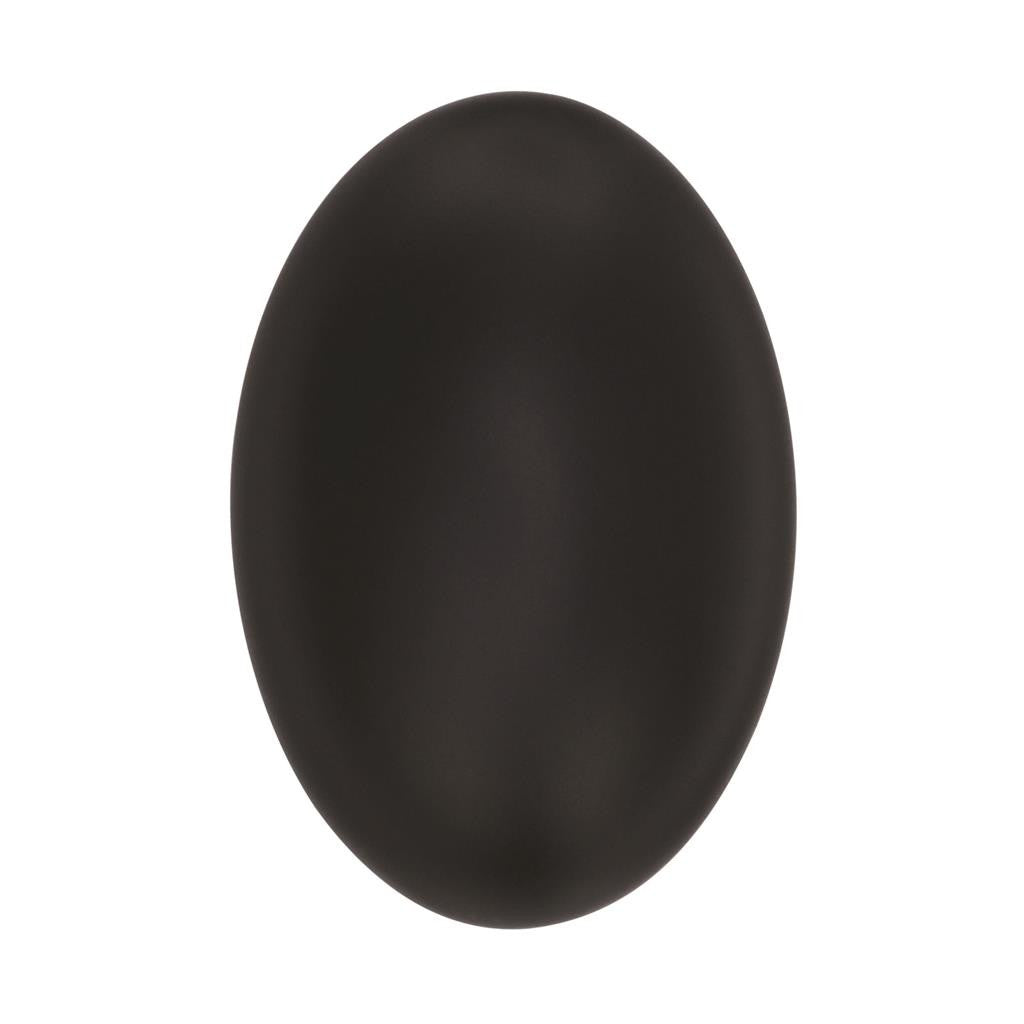 Black 1-3/8" Oval Cabinet Knob by Amerock's Vaile Collection Part Number BP53014-FB topview