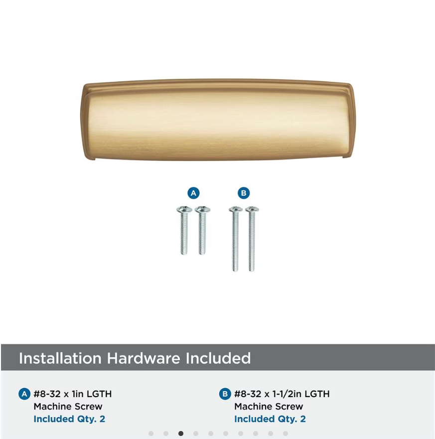 AMEROCK Kane 3-3/4" Centers Cup Pull in Champagne Bronze