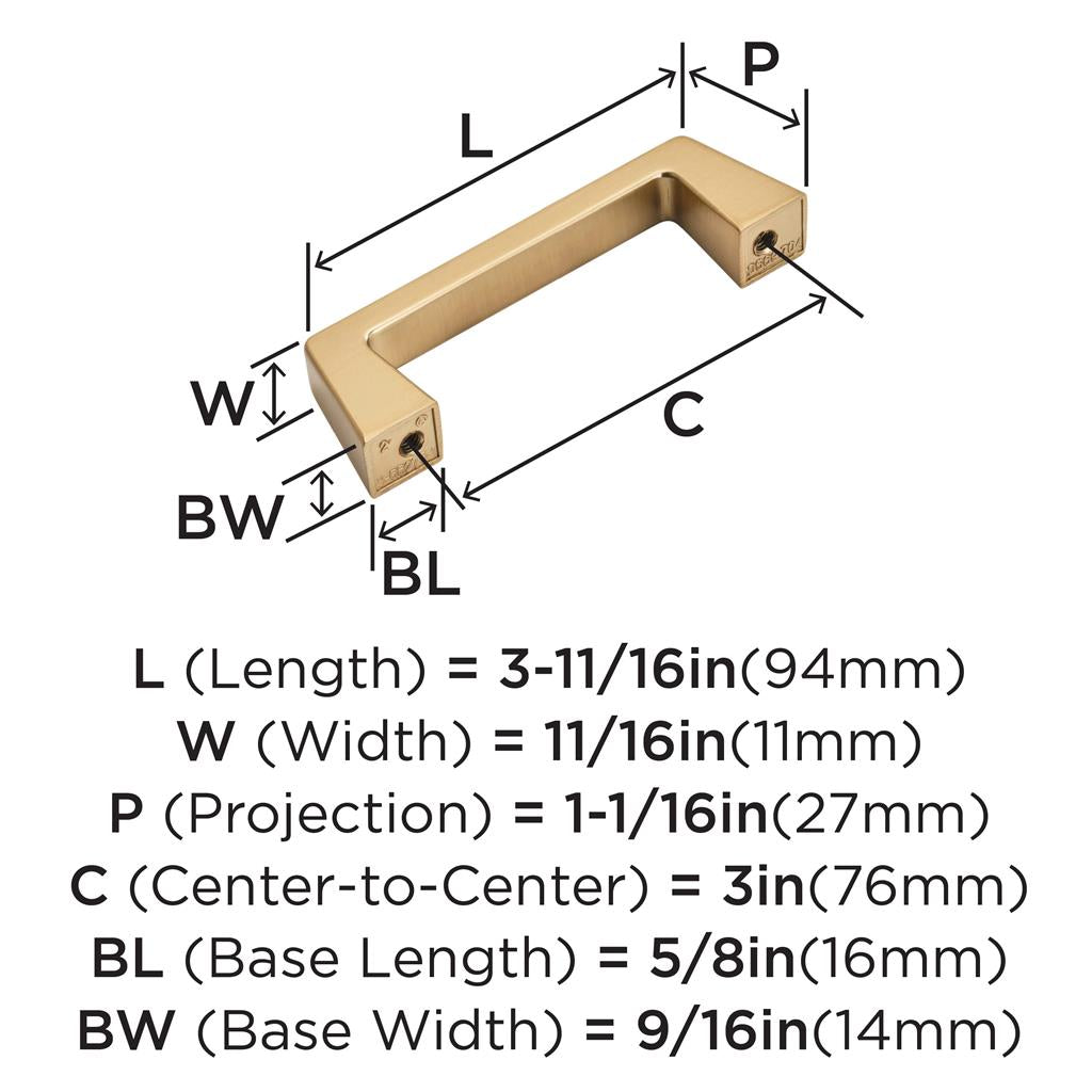 AMEROCK Blackrock Handle Pull in Champagne Bronze (+7 Sizes )