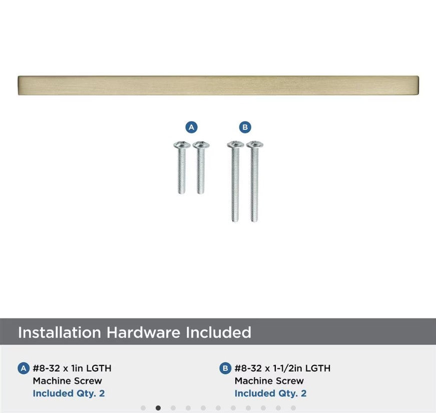 AMEROCK Monument Square Handle Pulls in Golden Champagne (+8 Sizes)