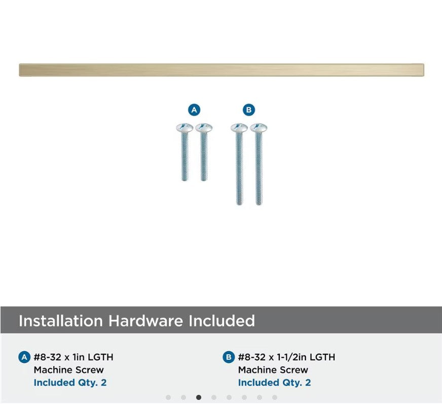 AMEROCK Monument Square Handle Pulls in Golden Champagne (+8 Sizes)