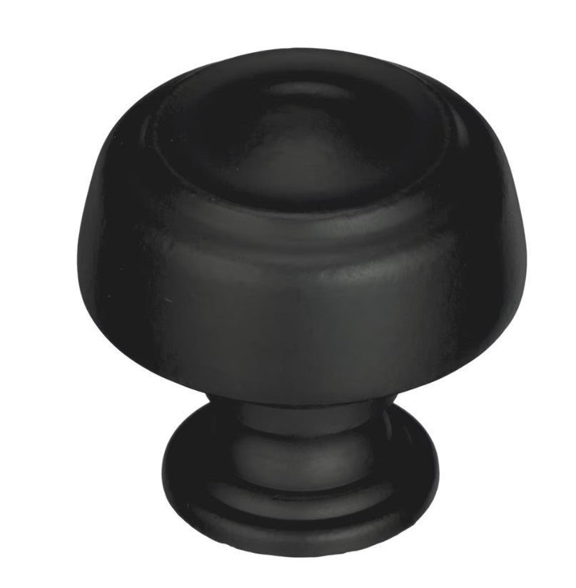 AMEROCK Kane Round Cabinet Knob in Black Bronze