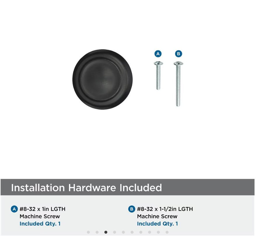 AMEROCK Kane Round Cabinet Knob in Black Bronze