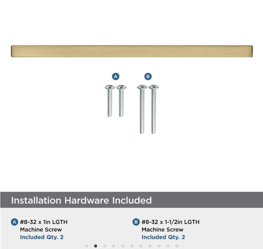 AMEROCK Monument Square Handle Pulls in Champagne Bronze (+8 Sizes)