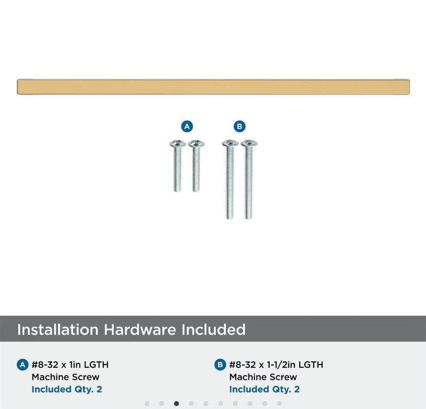 AMEROCK Monument Square Handle Pulls in Champagne Bronze (+8 Sizes)