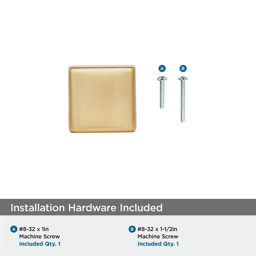 AMEROCK Blackrock Square Cabinet Knob in Champagne Bronze (+2 Sizes)