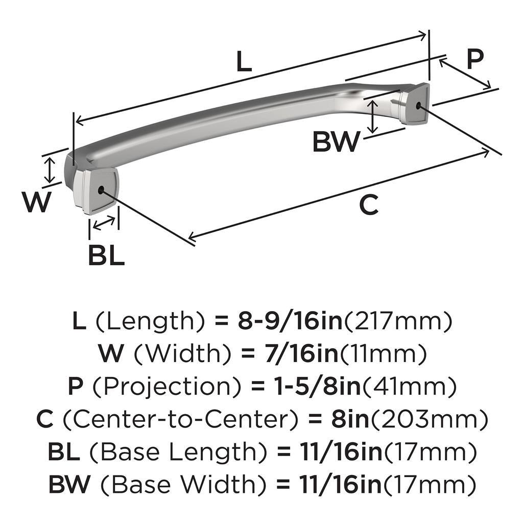 AMEROCK Revitalize Cabinet Handles in Polished Chrome (+7 Sizes)