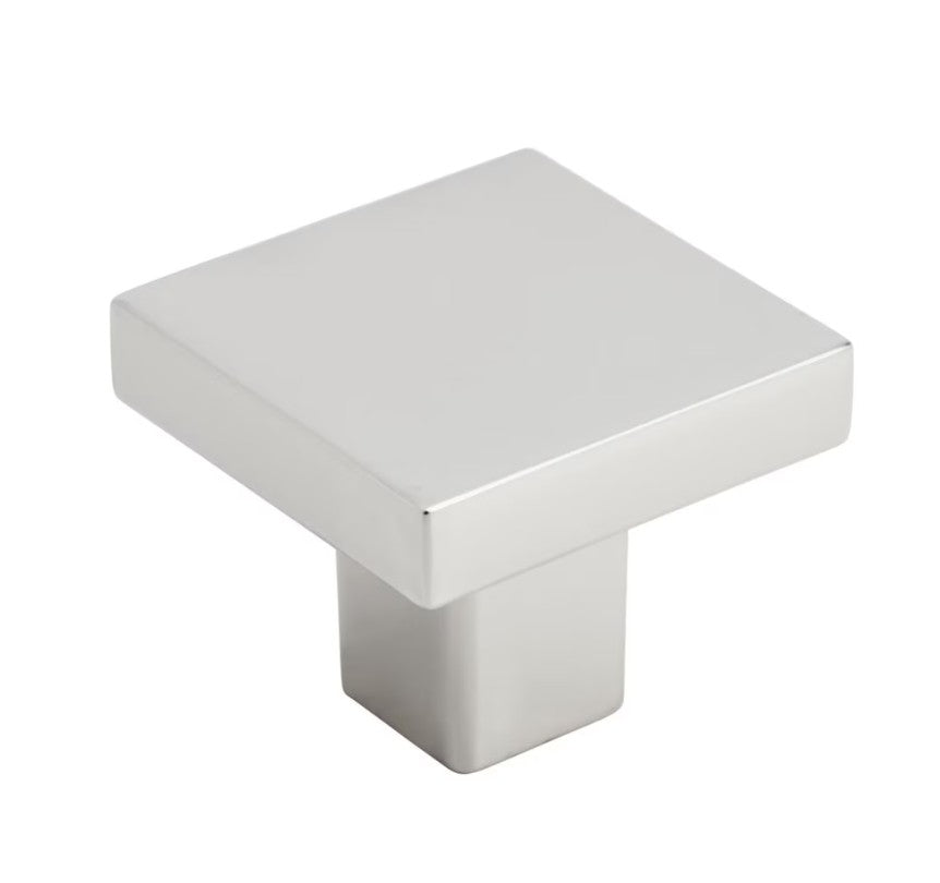 AMEROCK Monument 1-3/16" Length Square Cabinet Knob in Polished Nickel