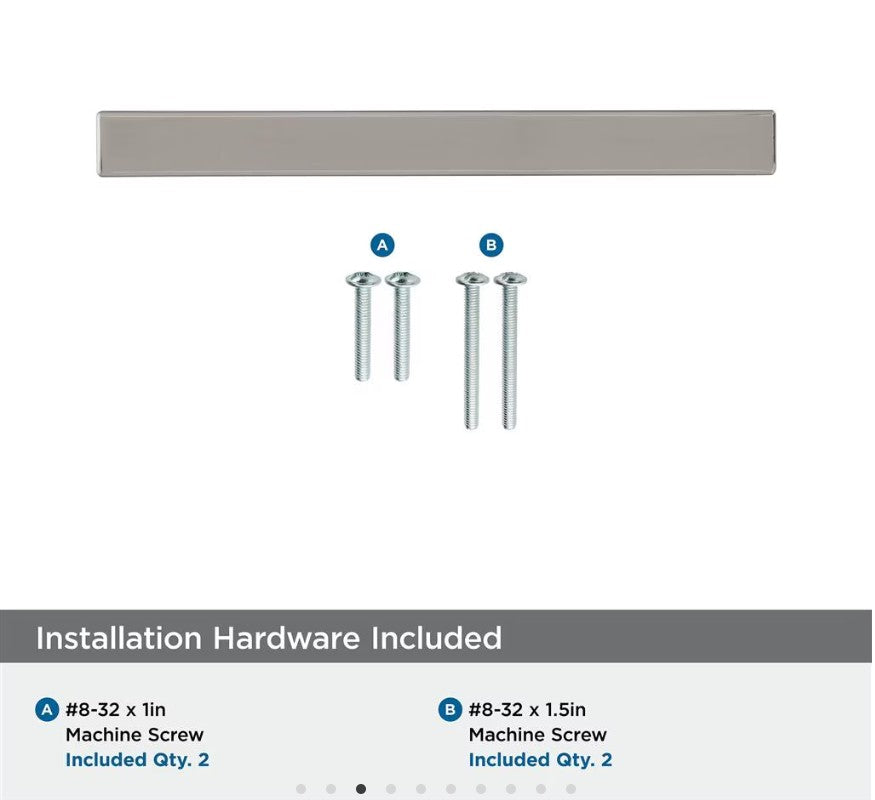AMEROCK Monument Square Handle Pulls in Polished Nickel (+8 Sizes)