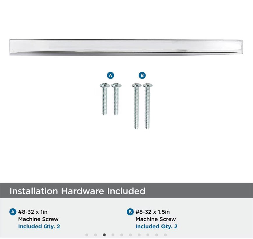 AMEROCK Monument Square Handle Pulls in Polished Nickel (+8 Sizes)