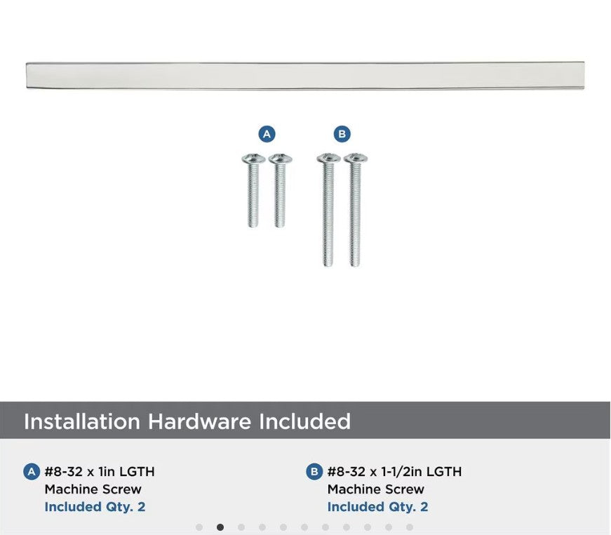 AMEROCK Monument Square Handle Pulls in Polished Nickel (+8 Sizes)