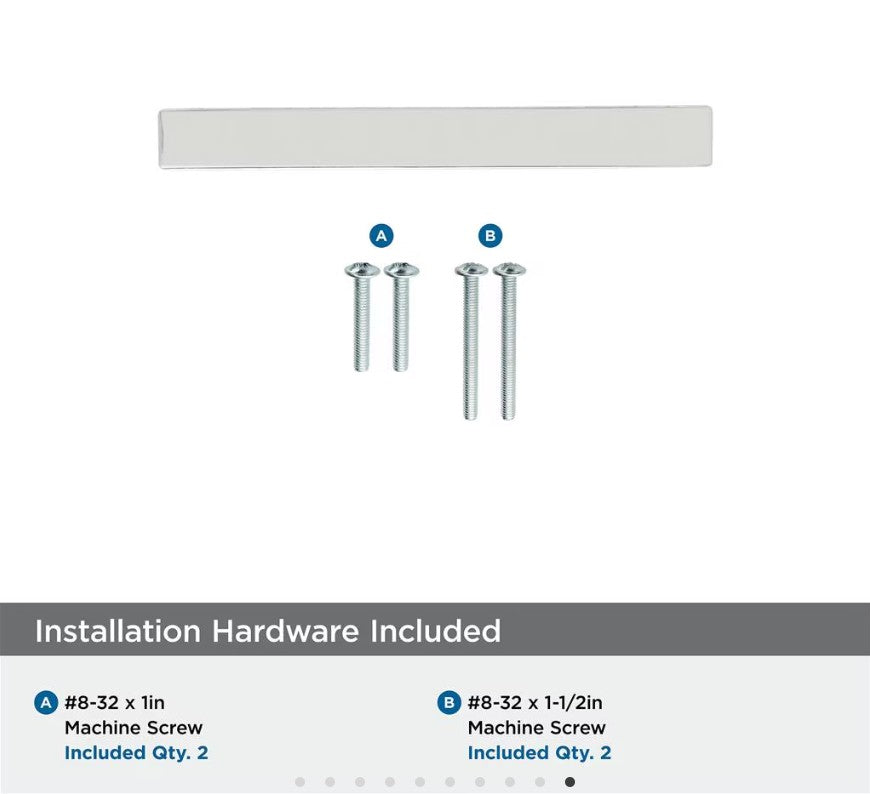 AMEROCK Monument Square Handle Pulls in Polished Nickel (+8 Sizes)