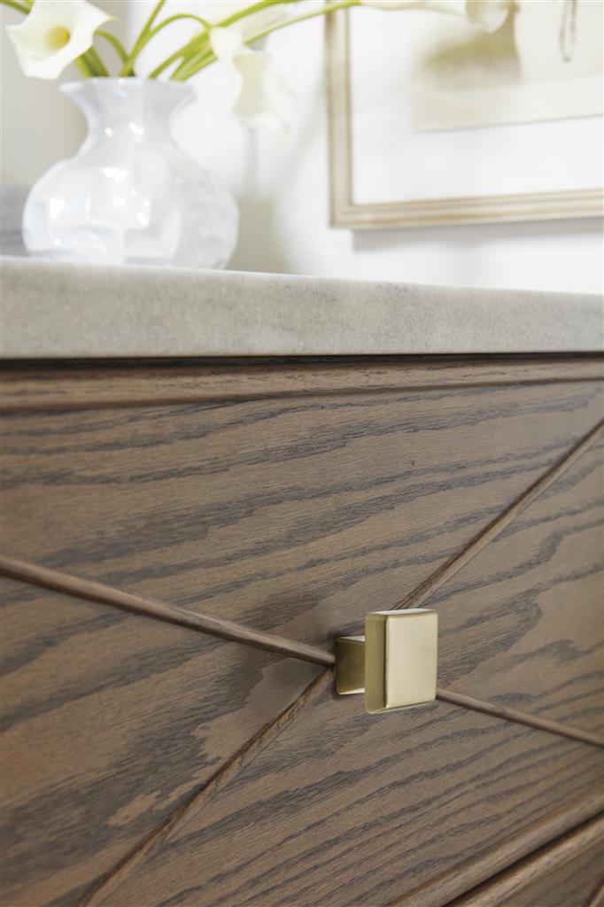 AMEROCK Blackrock Square Cabinet Knob in Golden Champagne (+2 Sizes)