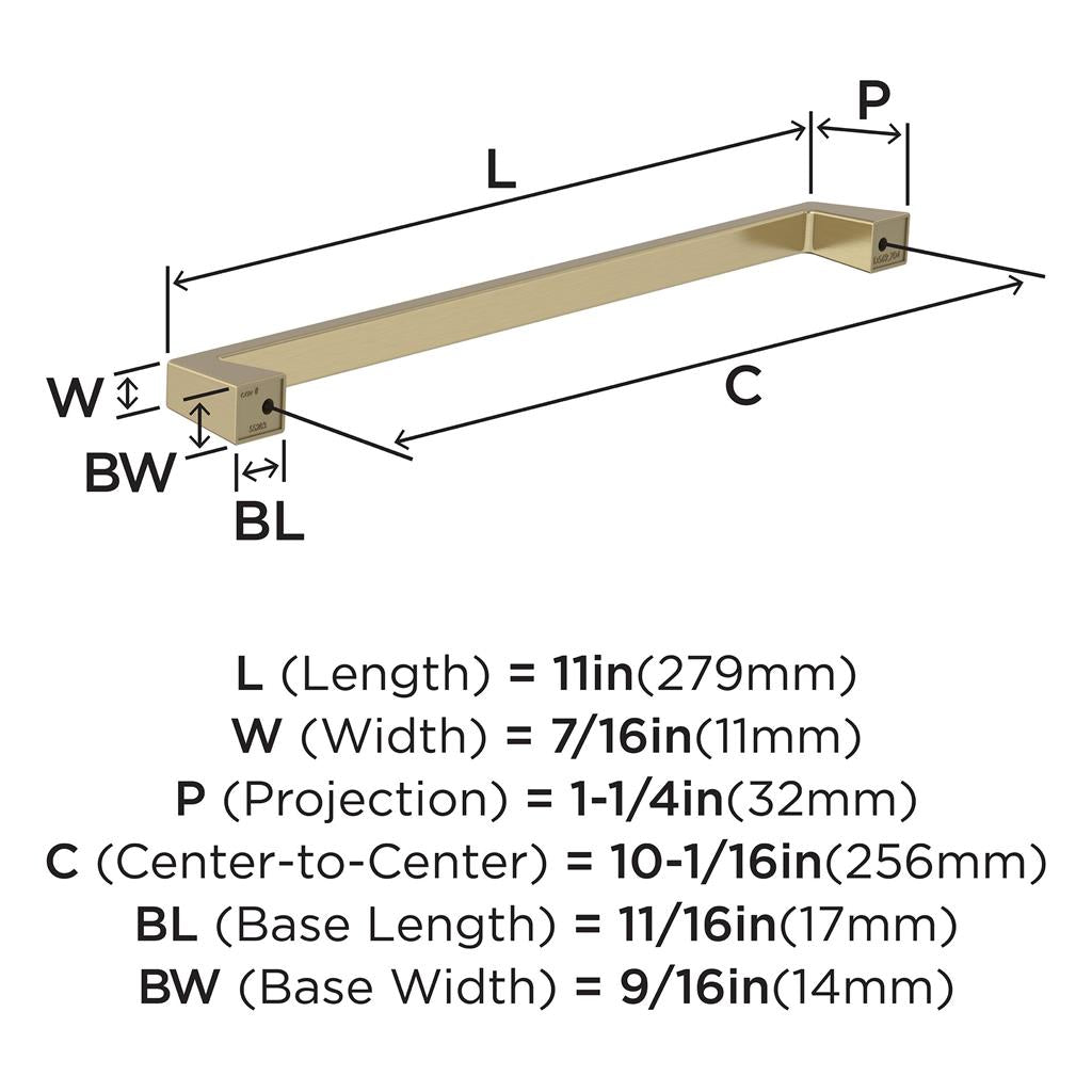 AMEROCK Blackrock Handle Cabinet Pull in Golden Champagne (+7 Sizes )