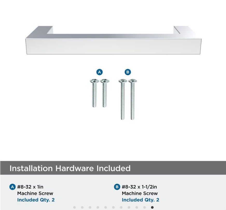 AMEROCK Monument Square Handle Pulls in Polished Chrome (+8 Sizes)