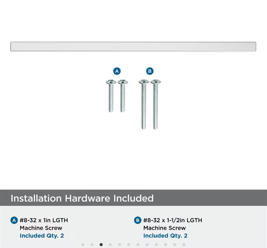 AMEROCK Monument Square Handle Pulls in Polished Chrome (+8 Sizes)