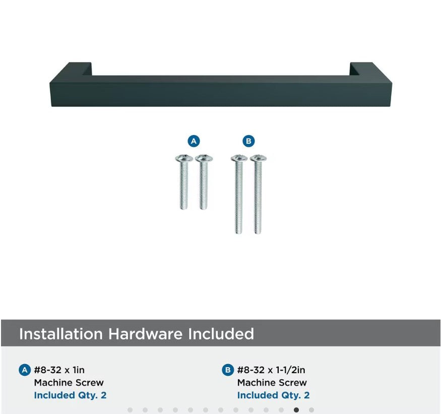 AMEROCK Monument Square Handle Pulls in Flat Black (+8 Sizes)