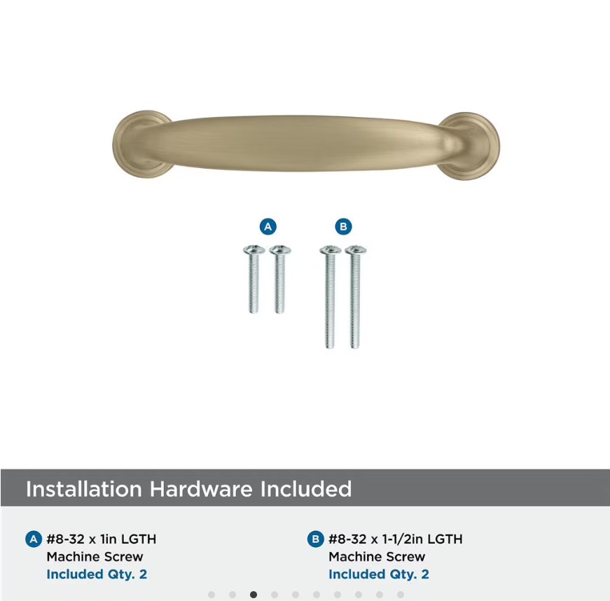 AMEROCK Kane Handle Pulls in Golden Champagne (+8 Sizes)