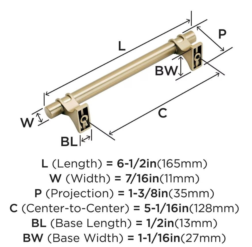 AMEROCK Davenport Handle Pull in Champagne Bronze (+8 Sizes)