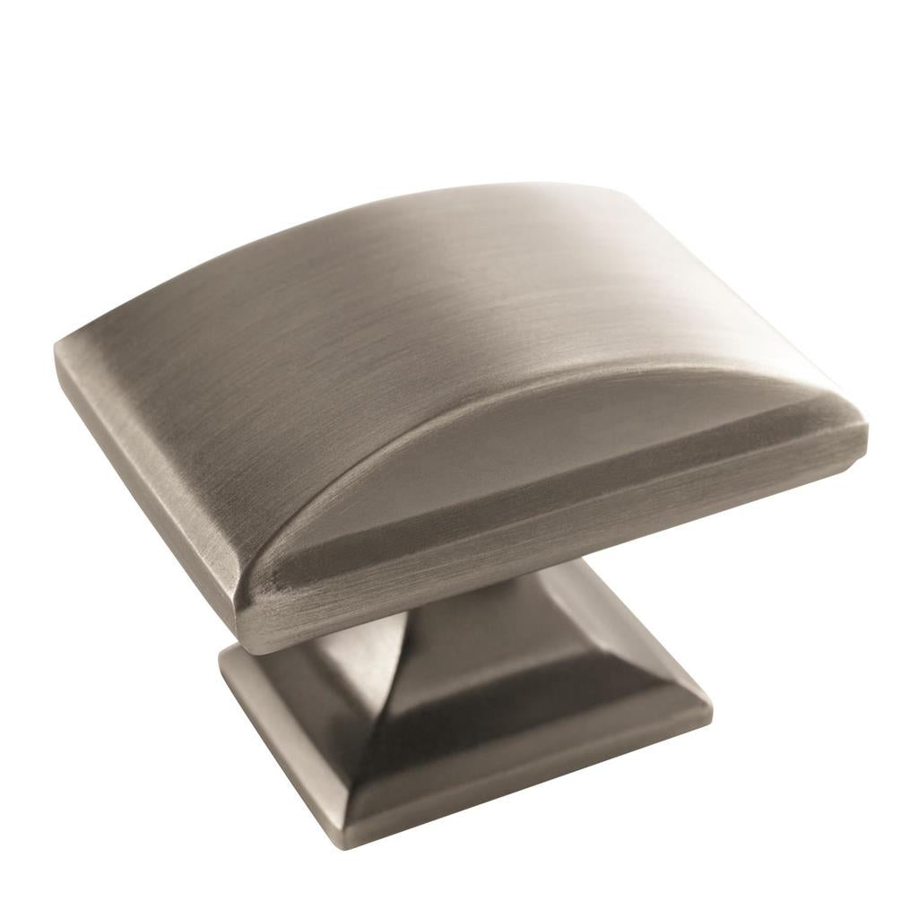 AMEROCK Candler Rectangle Cabinet Knob in Satin Nickel (+2 Sizes)