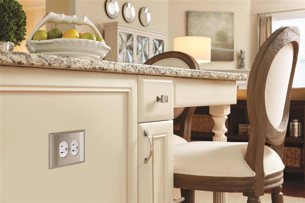 AMEROCK Candler Rectangle Cabinet Knob in Satin Nickel (+2 Sizes)