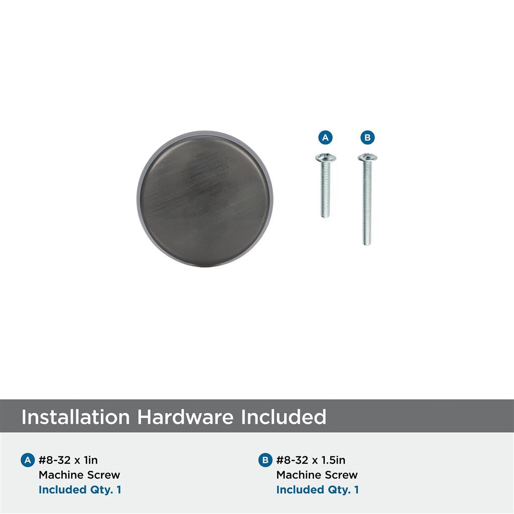 AMEROCK Blackrock Round Cabinet Knob in Gunmetal (+2 Sizes)