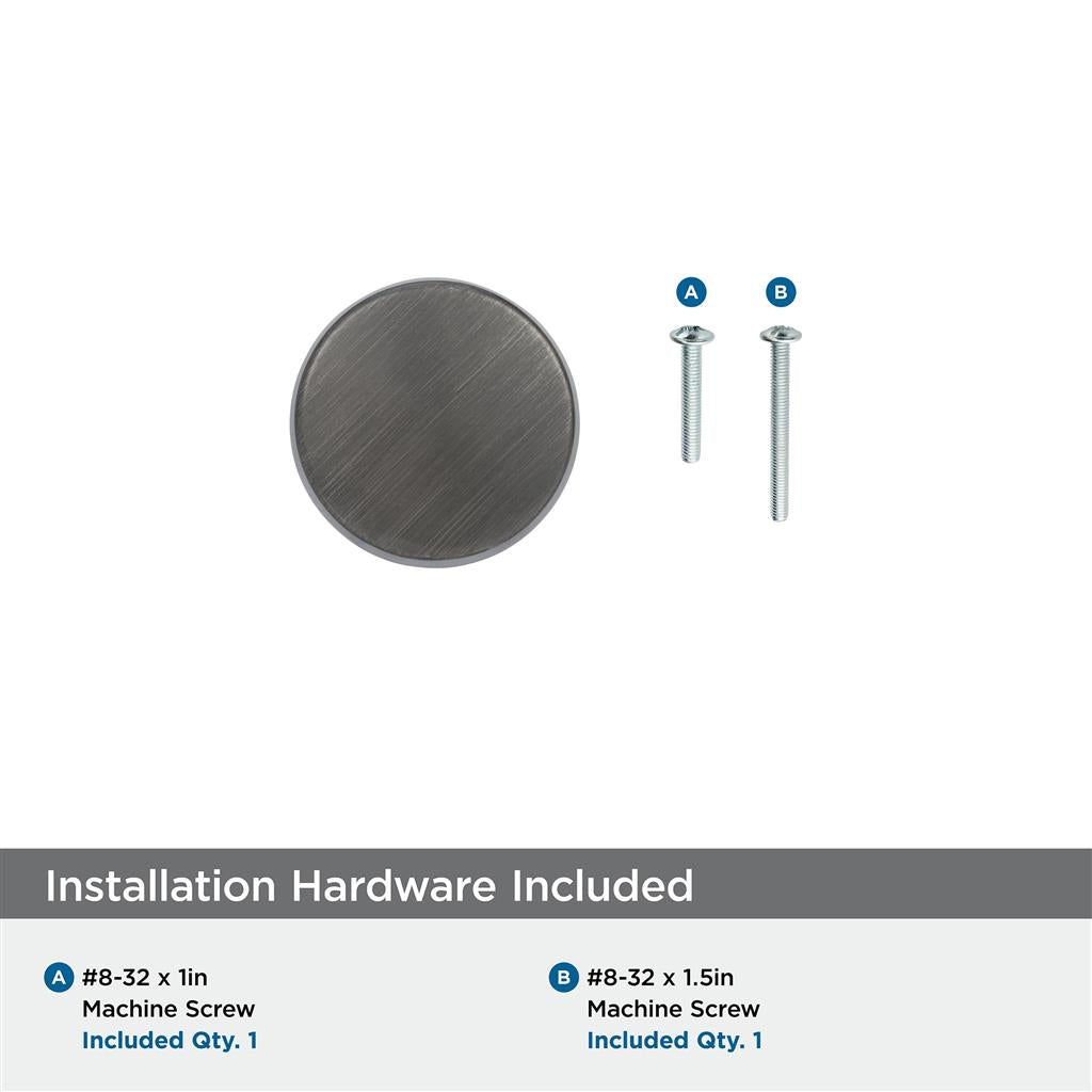 AMEROCK Blackrock Round Cabinet Knob in Gunmetal (+2 Sizes)