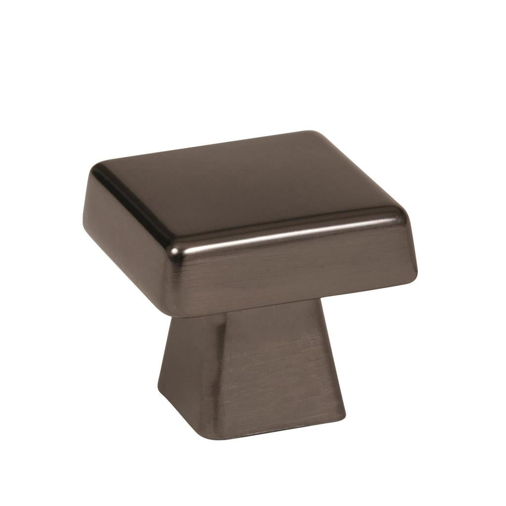 AMEROCK Blackrock Square Cabinet Knob in Gunmetal (+2 Sizes)
