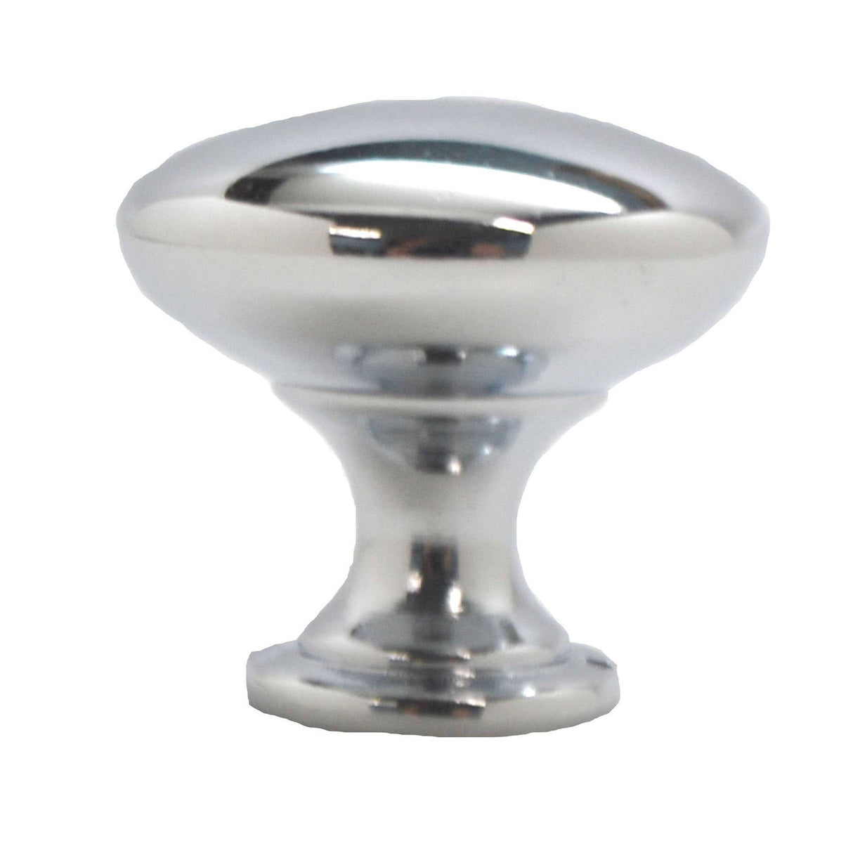 Side View of a Polished Chrome 1-3/16" Mushroom Cabinet Knob from Amerfit Hardware K2013-PCH-BP