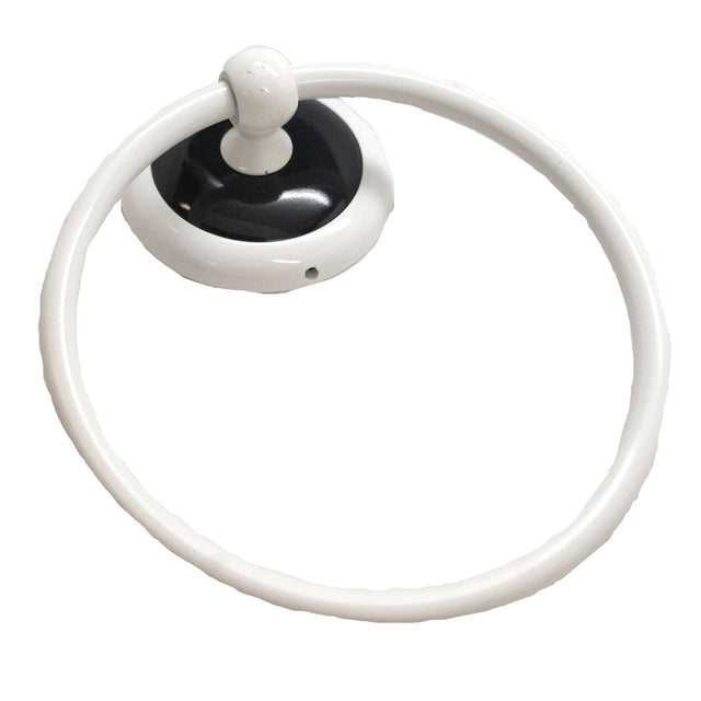 AMEROCK 6" Hanging Towel Ring in White & Black