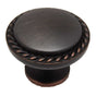 AMEROCK Allison 1-1/8" Rope Round Cabinet Knob - Oil Rubbed Bronze BP53001-ORB