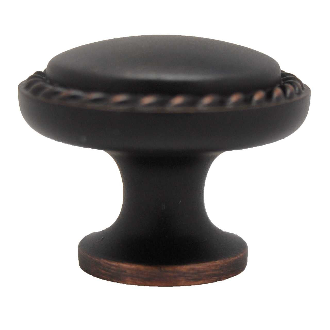 AMEROCK Allison 1-1/8" Rope Round Cabinet Knob - Oil Rubbed Bronze BP53001-ORB