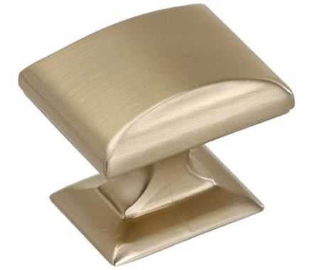 Main View of a Golden Champagne 1-1/4" Rectangle Cabinet Knob from Amerock's Candler Collection BP29340-BBZ